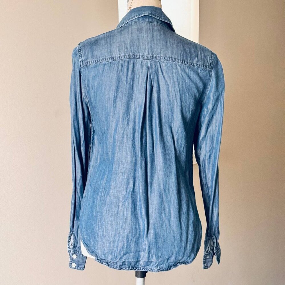 INC Unique Beaded Denim Long Sleeve Shirt - Size 4. - Picture 8 of 8